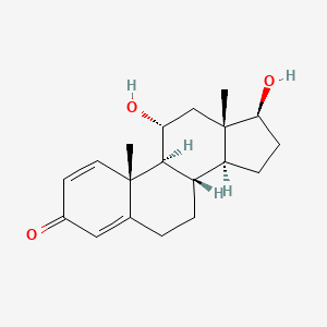 molecular formula C19H26O3 B1196535 11α,17β-二羟基雄甾-1,4-二烯-3-酮 CAS No. 30915-20-9