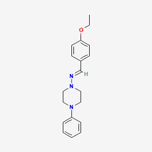 molecular formula C19H23N3O B11965372 N-(4-Ethoxybenzylidene)-4-phenyl-1-piperazinamine 