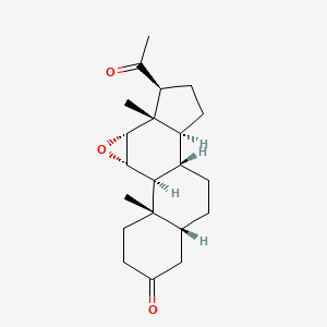 molecular formula C21H30O3 B1196539 11α,12α-环氧-5β-孕烷-3,20-二酮 CAS No. 2111-07-1