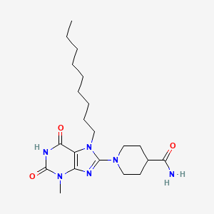 1-(6-hydroxy-3-methyl-7-nonyl-2-oxo-3,7-dihydro-2H-purin-8-yl)piperidine-4-carboxamide