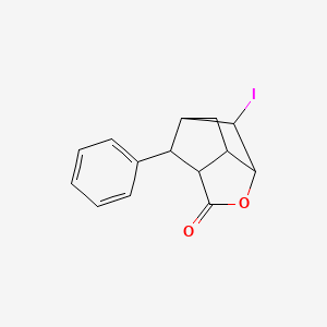 3,5-Methano-2H-cyclopenta[b]furan-2-one, hexahydro-6-iodo-7-phenyl-