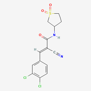 (2E)-2-cyano-3-(3,4-dichlorophenyl)-N-(1,1-dioxidotetrahydro-3-thienyl)-2-propenamide