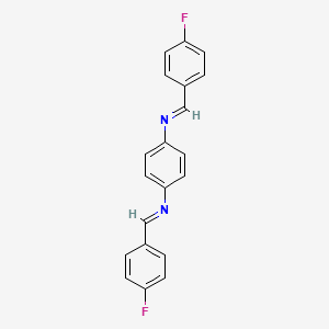 molecular formula C20H14F2N2 B11965577 N,N'-Bis(4-fluorobenzylidene)-1,4-phenylenediamine CAS No. 17867-08-2