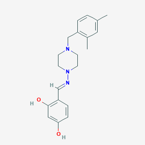 4-(((4-(2,4-Dimethylbenzyl)-1-piperazinyl)imino)methyl)-1,3-benzenediol