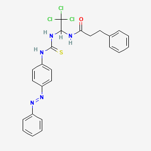 Benzenepropanamide, N-[2,2,2-trichloro-1-[[[[4-(2-phenyldiazenyl)phenyl]amino]thioxomethyl]amino]ethyl]-