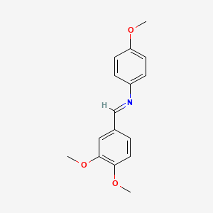 molecular formula C16H17NO3 B11965781 N-Veratrylidene-para-anisidine CAS No. 82363-24-4