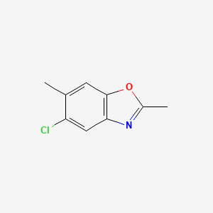 molecular formula C9H8ClNO B11965947 5-Chloro-2,6-dimethylbenzo[d]oxazole CAS No. 124911-52-0