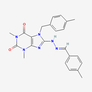 4-Methylbenzaldehyde [1,3-dimethyl-7-(4-methylbenzyl)-2,6-dioxo-2,3,6,7-tetrahydro-1H-purin-8-YL]hydrazone