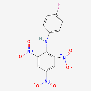 molecular formula C12H7FN4O6 B11966062 N-(4-Fluorophenyl)picrylamine CAS No. 63033-81-8