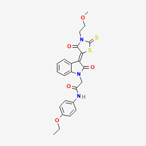 N-(4-ethoxyphenyl)-2-{(3Z)-3-[3-(2-methoxyethyl)-4-oxo-2-thioxo-1,3-thiazolidin-5-ylidene]-2-oxo-2,3-dihydro-1H-indol-1-yl}acetamide