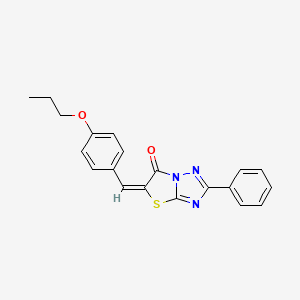 (5E)-2-phenyl-5-(4-propoxybenzylidene)[1,3]thiazolo[3,2-b][1,2,4]triazol-6(5H)-one