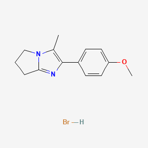 molecular formula C14H17BrN2O B11966127 2-(4-Methoxy-phenyl)-3-methyl-6,7-dihydro-5H-pyrrolo[1,2-a]imidazole 