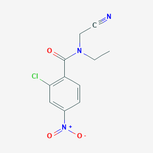 molecular formula C11H10ClN3O3 B11966153 2-chloro-N-(cyanomethyl)-N-ethyl-4-nitrobenzamide 