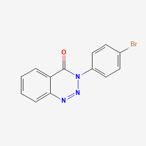 molecular formula C13H8BrN3O B1196616 3-(4-溴苯基)-1,2,3-苯并三唑-4-酮 CAS No. 55649-80-4