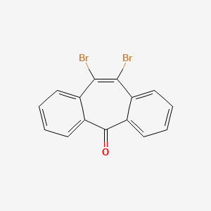 molecular formula C15H8Br2O B11966213 10,11-Dibromo-5H-dibenzo(A,D)cyclohepten-5-one CAS No. 137837-76-4