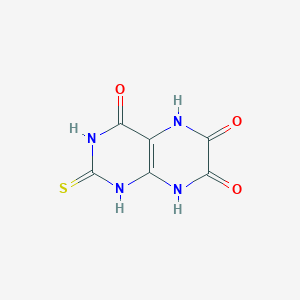 molecular formula C6H4N4O3S B11966219 2-sulfanylidene-5,8-dihydro-1H-pteridine-4,6,7-trione CAS No. 7151-37-3