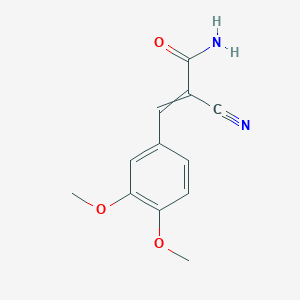 molecular formula C12H12N2O3 B11966293 2-Cyano-3-(3,4-dimethoxyphenyl)acrylamide CAS No. 19310-63-5