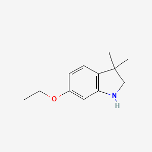 B1196641 1H-Indole, 6-ethoxy-2,3-dihydro-3,3-dimethyl- CAS No. 87234-87-5