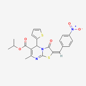 isopropyl (2E)-7-methyl-2-(4-nitrobenzylidene)-3-oxo-5-(2-thienyl)-2,3-dihydro-5H-[1,3]thiazolo[3,2-a]pyrimidine-6-carboxylate