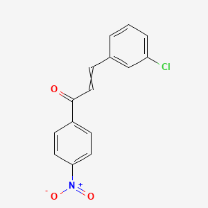 molecular formula C15H10ClNO3 B11966473 2-Propen-1-one, 3-(3-chlorophenyl)-1-(4-nitrophenyl)- 