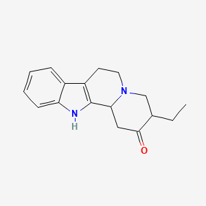 molecular formula C17H20N2O B11966529 3-Ethyl-3,4,6,7,12,12B-hexahydro-1H-indolo(2,3-A)quinolizin-2-one CAS No. 4925-51-3