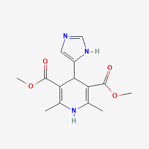 molecular formula C14H17N3O4 B11966539 Dimethyl 4-(1H-imidazol-4-yl)-2,6-dimethyl-1,4-dihydropyridine-3,5-dicarboxylate 