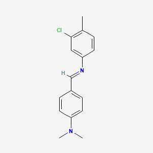 molecular formula C16H17ClN2 B11966618 alpha-(3-Chloro-P-tolylimino)-N,N-dimethyl-P-toluidine CAS No. 103682-86-6