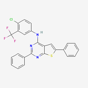 N-[4-chloro-3-(trifluoromethyl)phenyl]-2,6-diphenylthieno[2,3-d]pyrimidin-4-amine