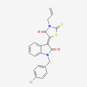 (3Z)-3-(3-allyl-4-oxo-2-thioxo-1,3-thiazolidin-5-ylidene)-1-(4-chlorobenzyl)-1,3-dihydro-2H-indol-2-one