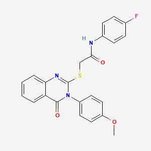 N-(4-fluorophenyl)-2-{[3-(4-methoxyphenyl)-4-oxo-3,4-dihydroquinazolin-2-yl]sulfanyl}acetamide