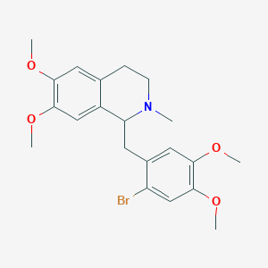 molecular formula C21H26BrNO4 B11966747 Laudanosine, 6'-bromo- CAS No. 4829-34-9