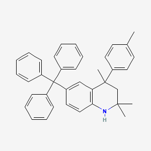 molecular formula C38H37N B11966795 2,2,4-Trimethyl-4-p-tolyl-6-trityl-1,2,3,4-tetrahydro-quinoline 