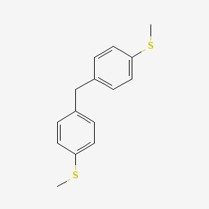 molecular formula C15H16S2 B11966807 Benzene, 1,1'-methylenebis[4-(methylthio)- CAS No. 22276-28-4