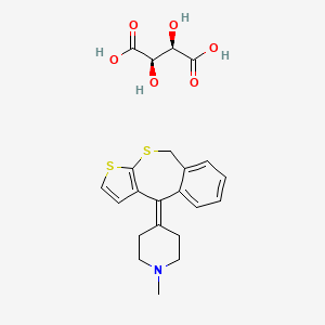 molecular formula C22H25NO6S2 B1196682 Pipethiadene tartrate CAS No. 73035-29-7