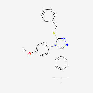 molecular formula C26H27N3OS B11966858 3-(benzylsulfanyl)-5-(4-tert-butylphenyl)-4-(4-methoxyphenyl)-4H-1,2,4-triazole 