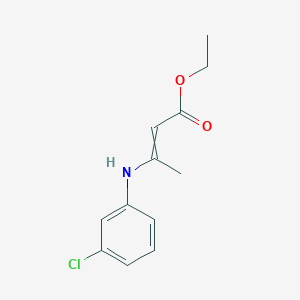 molecular formula C12H14ClNO2 B11966910 Ethyl 3-(3-chloroanilino)crotonate CAS No. 63010-73-1