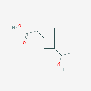 molecular formula C10H18O3 B11966948 [3-(1-Hydroxyethyl)-2,2-dimethylcyclobutyl]acetic acid CAS No. 473-71-2