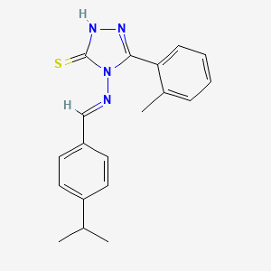 4-((4-Isopropylbenzylidene)amino)-5-(2-methylphenyl)-4H-1,2,4-triazole-3-thiol