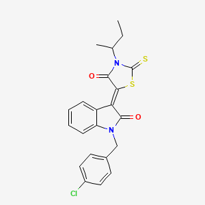 (3Z)-3-(3-sec-butyl-4-oxo-2-thioxo-1,3-thiazolidin-5-ylidene)-1-(4-chlorobenzyl)-1,3-dihydro-2H-indol-2-one