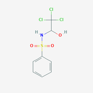 molecular formula C8H8Cl3NO3S B11967007 N-(2,2,2-trichloro-1-hydroxyethyl)benzenesulfonamide CAS No. 75457-08-8