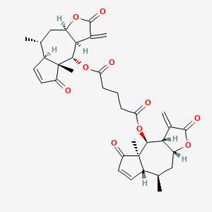 molecular formula C35H40O10 B1196705 Bis(helenalinyl)glutarate CAS No. 77928-51-9