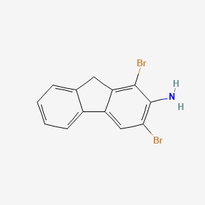 molecular formula C13H9Br2N B11967176 2-Amino-1,3-dibromofluorene CAS No. 3405-09-2