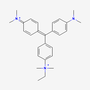 molecular formula C27H35N3+2 B1196721 Ethyl Green cation CAS No. 22244-13-9