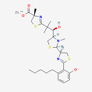 molecular formula C27H37N3O4S3Zn B1196722 Micacocidin A 