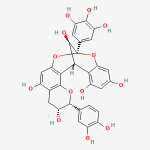 molecular formula C30H24O13 B1196724 epigallocatechin-(4beta->8,2beta->O-7)-epicatechin 