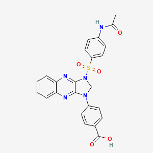 4-(3-{[4-(Acetylamino)phenyl]sulfonyl}-2,3-dihydro-1h-imidazo[4,5-b]quinoxalin-1-yl)benzoic acid