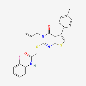 2-{[3-allyl-5-(4-methylphenyl)-4-oxo-3,4-dihydrothieno[2,3-d]pyrimidin-2-yl]thio}-N-(2-fluorophenyl)acetamide