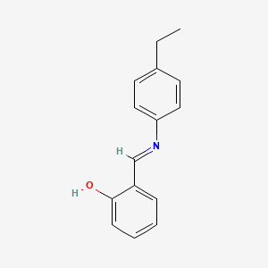 molecular formula C15H15NO B11967297 2-{(E)-[(4-ethylphenyl)imino]methyl}phenol CAS No. 33721-62-9