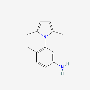 molecular formula C13H16N2 B1196735 3-(2,5-二甲基-吡咯-1-基)-4-甲基苯胺 CAS No. 43070-87-7