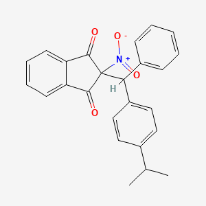 molecular formula C25H21NO4 B11967360 2-((4-Isopropyl-phenyl)-phenyl-methyl)-2-nitro-indan-1,3-dione 